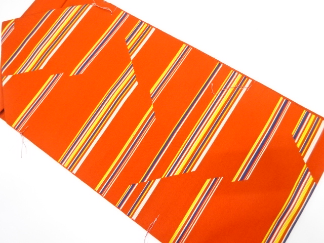 未使用品　本場筑前博多　変わり横段模様織り出し　名古屋帯